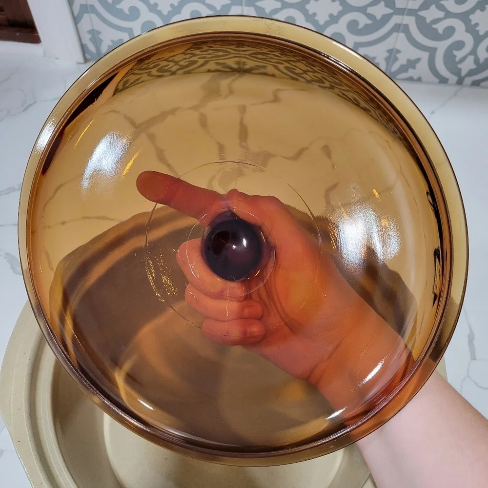 Vintage Western Stoneware Amana Country Cooker Covered Casserole Pot Cottage